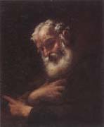 unknow artist Study of a bearded old man,possibly a hermit,half-length china oil painting artist